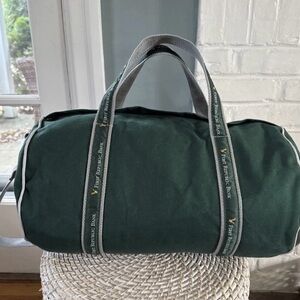 Forest Green Duffel Bag with Gray Accents